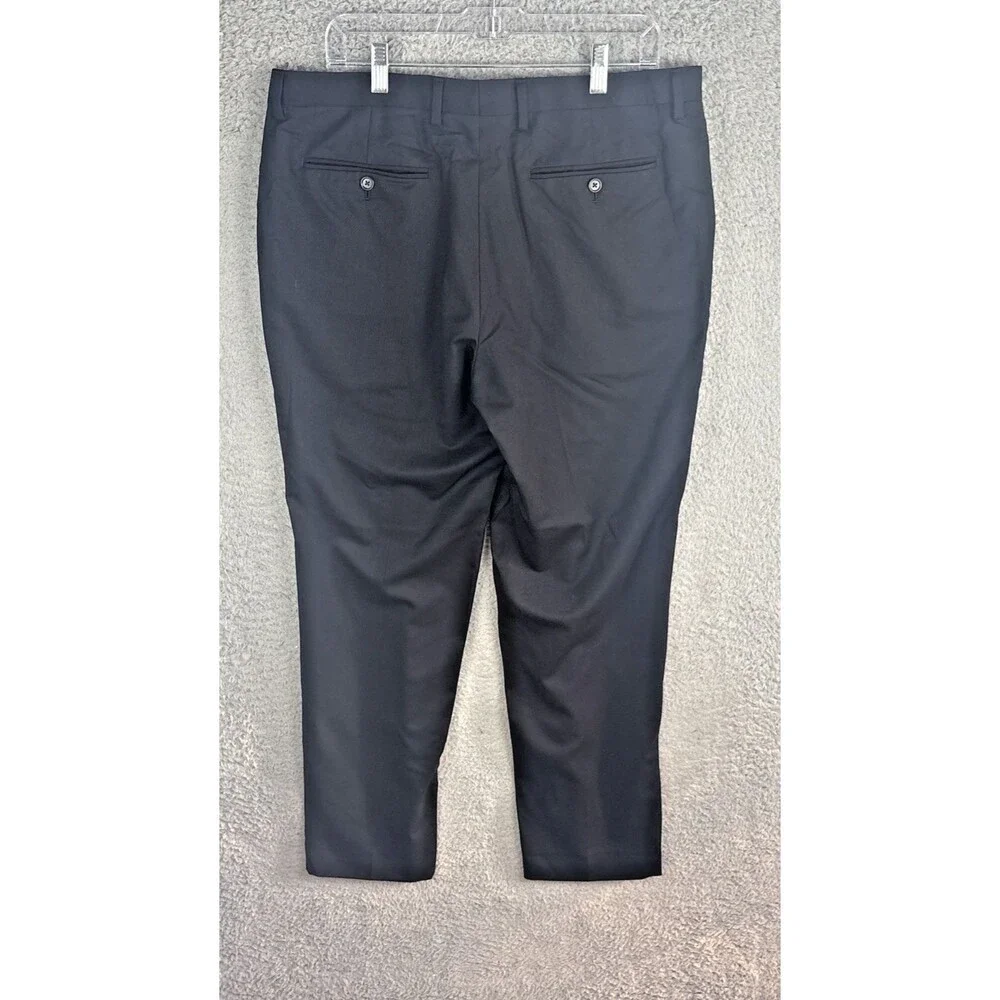 Banana Republic Italian 120s Wool Marzotto Standard Fit Black Dress Pants 34x32